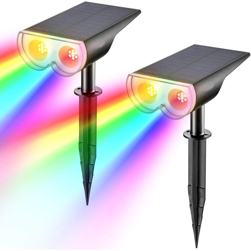 Solar Spot Lights Outdoor Color Changing