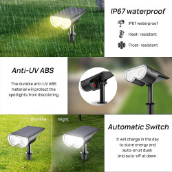 Solar Spot Lights Outdoor Color Changing