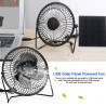 Solar Panel Powered Portable Fan for Cooling Ventilation Outdoor Home Travelling Chicken House Car Ventilation System 8 Inch